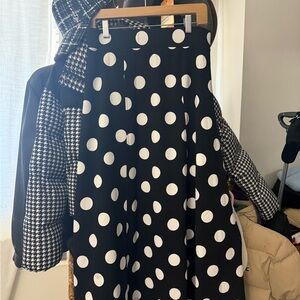 Polka Dot Black and White Skirt